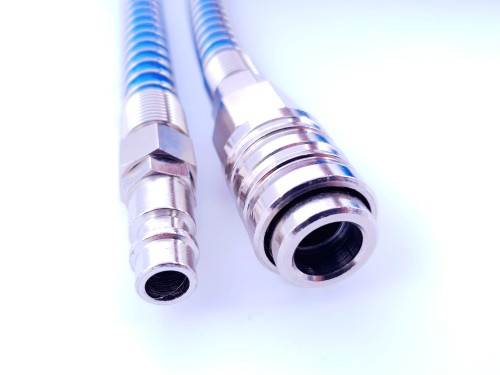 Pistolet do powietrza długi + Przewód spiralny PU (5x8) 5 m do kompresorów